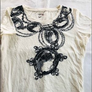 Style & Co. short sleeve cotton T-shirt with beads